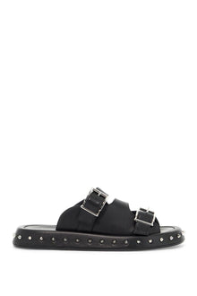  Alexander Mcqueen leather punk slides for ed