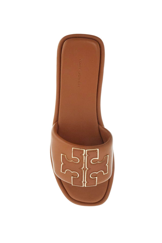 Tory Burch double t leather slides