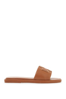  Tory Burch double t leather slides