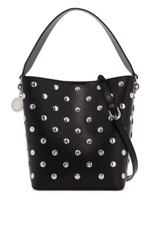  Stella McCartney large frayme bucket bag with studs