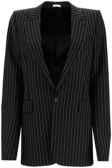  Alexander Mcqueen "striped jacket with voluminous