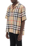 Burberry bowling shirt in tartan silk