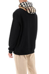 Burberry samuel sweatshirt with check hood