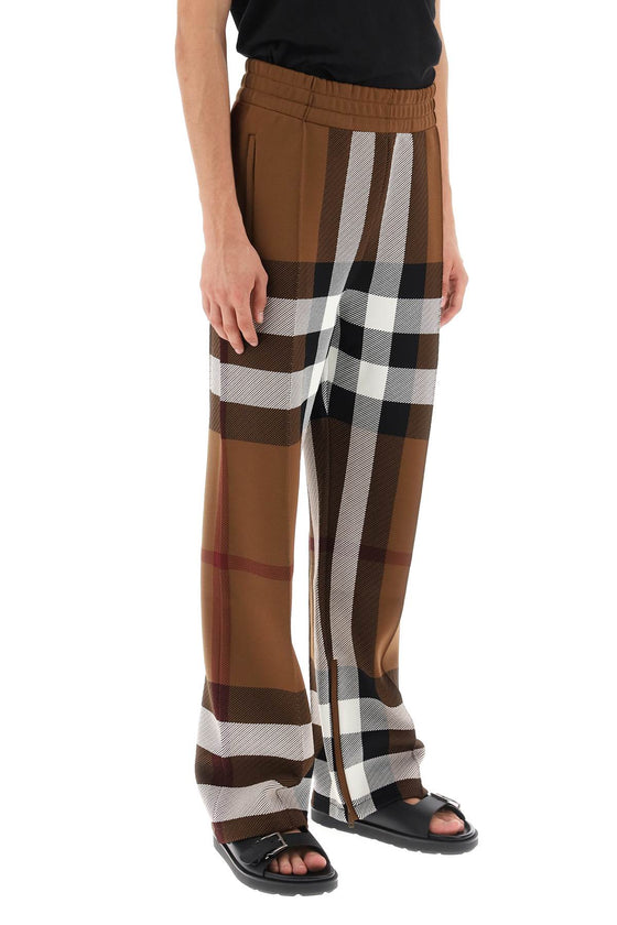 Burberry check track pants