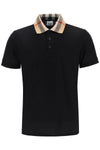 Burberry cody polo shirt with check collar