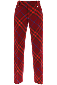  burberry check wool pants