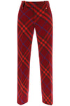 burberry check wool pants