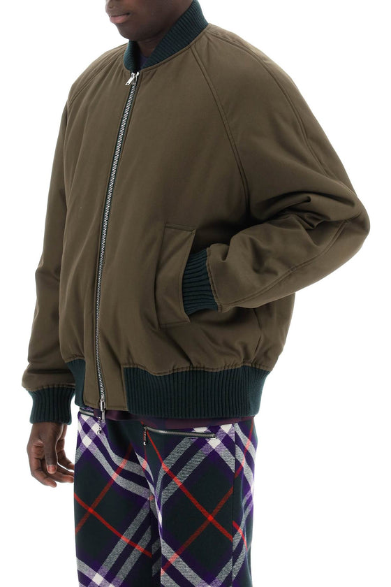 Burberry check reversible bomber jacket