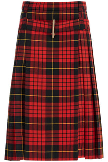  Alexander Mcqueen plaid pleated skirt with