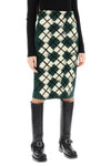 Burberry "knitted diamond pattern midi skirt