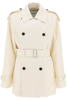  Burberry short cotton gabardine trench coat