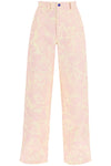 Burberry "rose print canvas workwear pants"