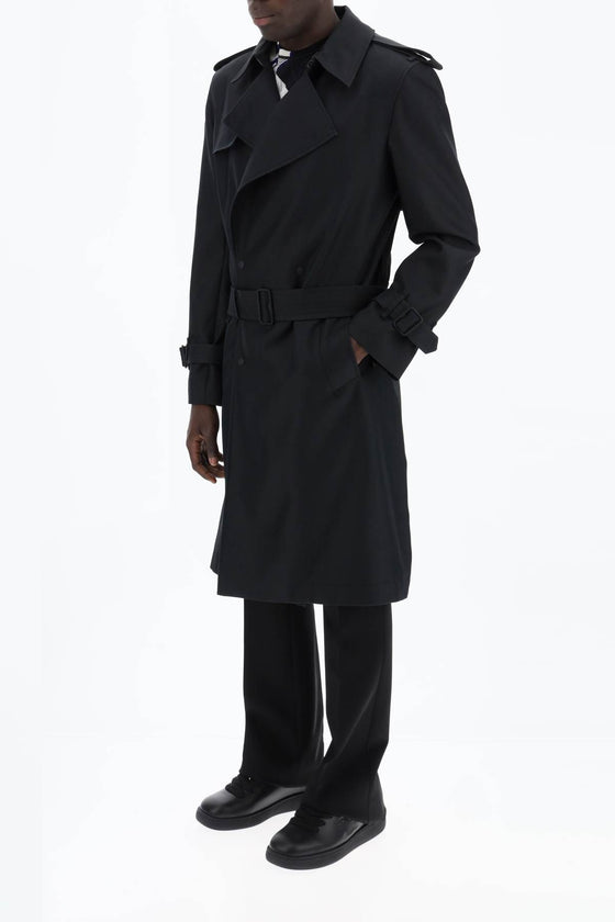 Burberry double-breasted silk blend trench coat