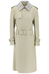 Burberry long leather trench coat