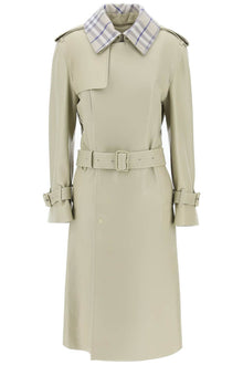  Burberry long leather trench coat