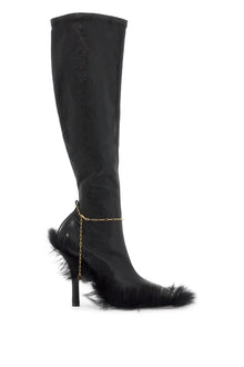  Burberry slinky leather high legging boots