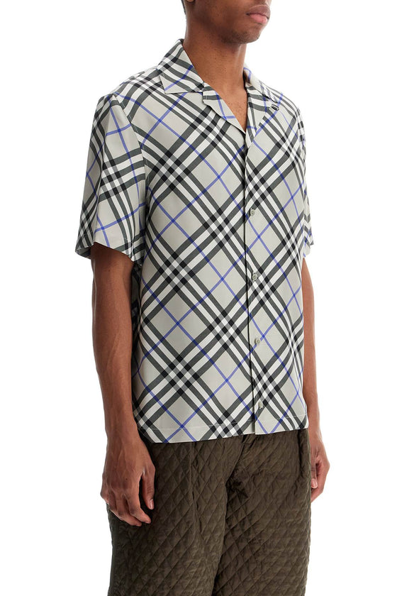 Burberry ered silk short-sleeved shirt