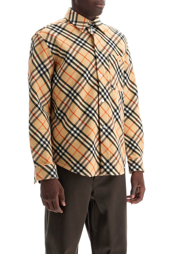 Burberry check wool overshirt