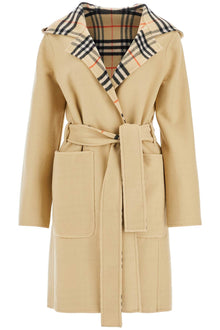  Burberry reversible wool coat with lap