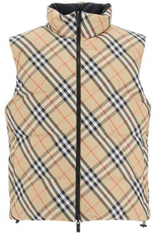  Burberry ered  reversible checkered nylon sleeveless