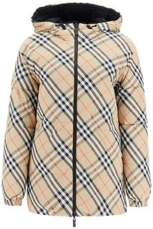  Burberry reversible midi down jacket