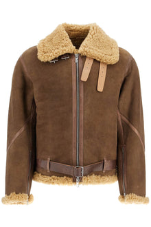  Burberry shearling aviator jacket for