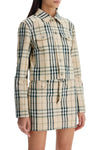 Burberry cropped checkered jacket for