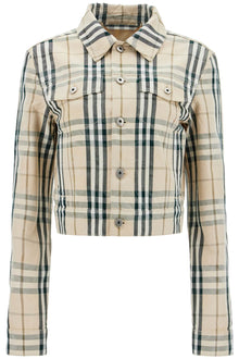  Burberry cropped checkered jacket for