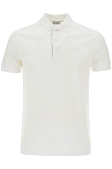  Burberry white cotton polo with embroidered logo