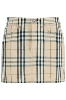  Burberry checkered mini sk