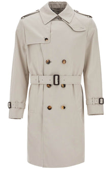  Burberry light beige polyester and cotton trench coat with adjustable belt