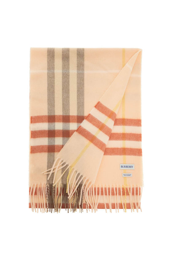 Burberry ered scarf in cashmere