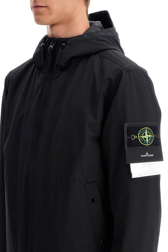 Stone Island light soft shell-r hooded jacket