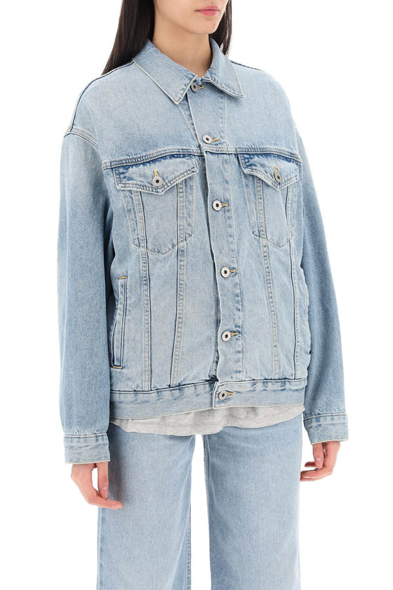 Interior oversized denim jacket