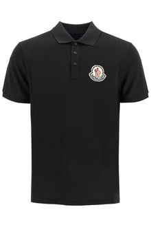  Moncler pixel effect logo polo shirt