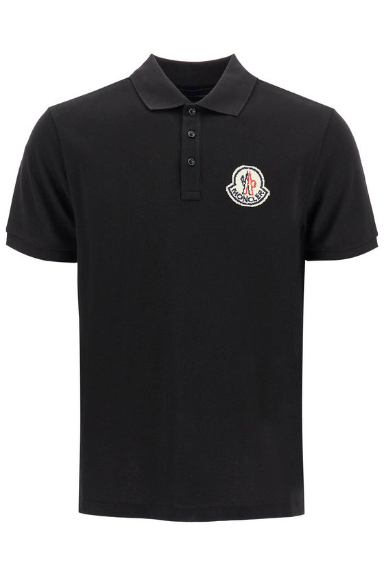 Moncler pixel effect logo polo shirt