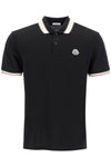 Moncler striped polo shirt with detailed accents