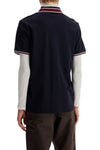 Moncler striped polo shirt with detailed accents