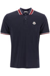 Moncler striped polo shirt with detailed accents