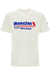 Moncler X Palm Angels white cotton t-shirt with racing logo