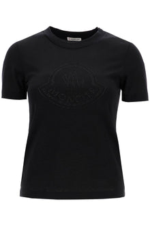  Moncler 'logo rhinestone t-shirt