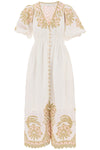 Zimmermann "waverly embroidered linen dress"