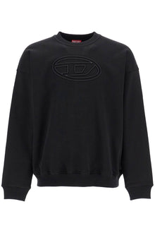  Diesel black cotton sweatshirt with embroidered s-mart-bigoval logo