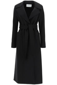  Harris Wharf London long coat in pressed wool