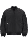 Diesel classic black nylon bomber jacket with zip and side pockets