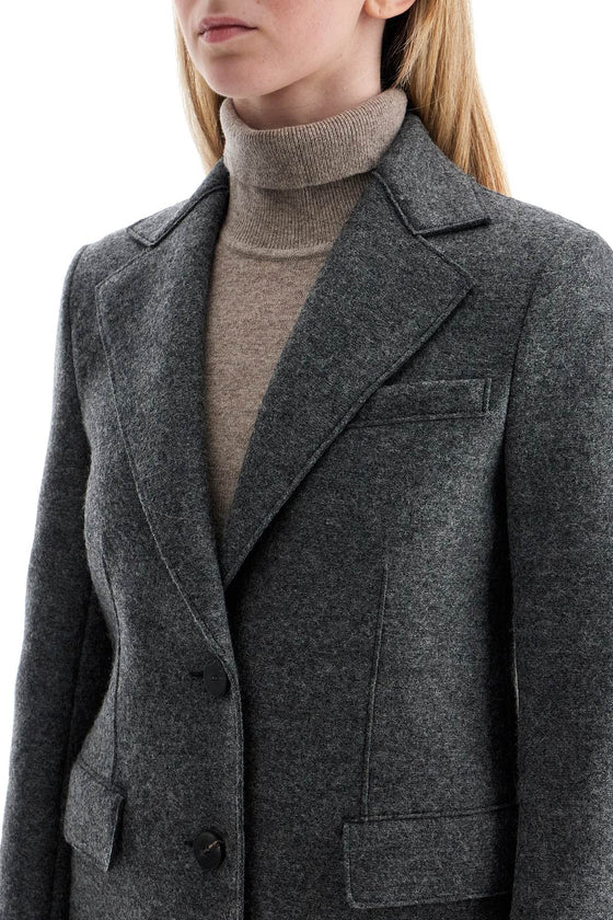 Harris Wharf London single-breasted coat in pressed wool