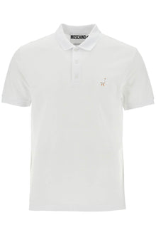  Moschino white cotton polo with delicate embroidery