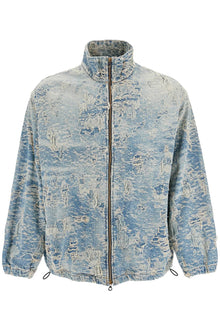  Diesel distressed denim jacquard jacket