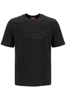  Diesel black cotton t-shirt with embossed logo