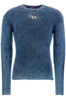  Diesel blue peacoat vertical ribbed cotton sweater